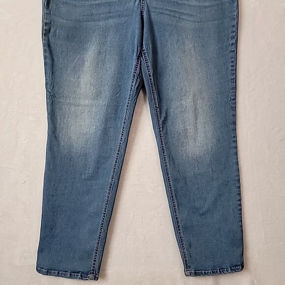 Terra & Sky TS Straight Leg Denim Jeans Womens Plus Size 22W Blue High Rise - Picture 4 of 16